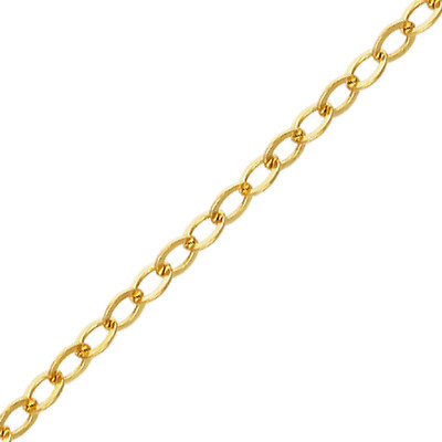 14K Gold Filled Hammered Flat Cable Chains Gold Filled Unfinished Chain Necklace