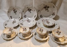 23 Pieces Rosenthal Pompadour Moss Rose China Service for 4 Missing 1 Berry Bowl