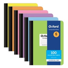 Composition Notebooks, 6 Pack, Cover Colors Vary, College Ruled Paper, 9-3/4 ...