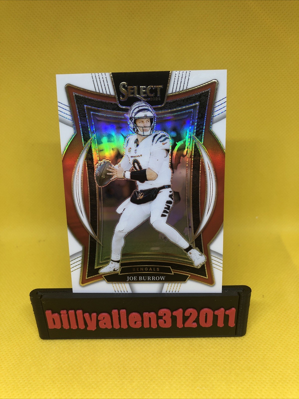 2024 Panini Select - Concourse Joe Burrow #39 White Prizm 35/35 BOOKEND 🔥🔥🔥