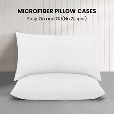 Microfiber Pillow Cases, Hotel Quality Ultra Soft Queen Size Pillow Covers