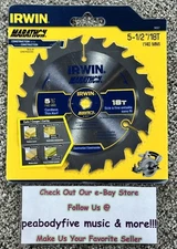 IRWIN - #14027  5-½" x 18-Tooth Marathon Circular Saw Blade CARBIDE TEETH - NEW!