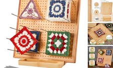 11.8" Crochet Blocking Board with 20 Pegs Pins, Granny Square Blocking Board