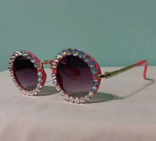 Unbranded 9953-S KIDS Sunglasses Pink, Grey Lenses,stones