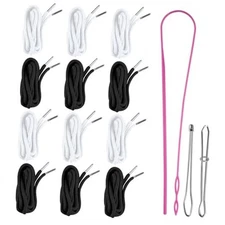 12 Pcs Drawstring Cord, 60 Inch Hoodie String 60 inches 6black+6white