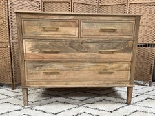 Swoon Claudine 4 Drawer Chest Of Drawers, Mango Wood & Brass RRP819