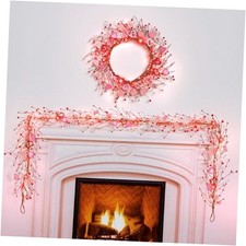 9.84 ft Valentine's Day Garland Valentines Day Decor Red Pink White Berry