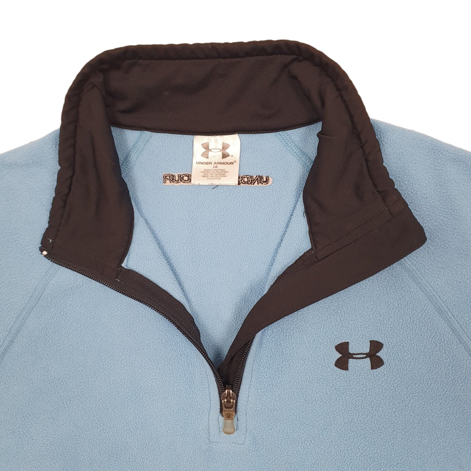 UNDER ARMOUR 1/4 Quarter Zip Polyester Fleece Jumper Womens L image 2