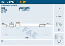 Glühkerze FAE 74243 für ALTEA A6 AUDI C6 OCTAVIA GOLF 3C2 VW 4F5 1K1 SKODA 3C5 3