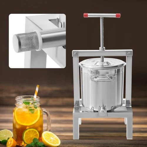 10L Fruit Juicer Grape Apple Manual Juice Extractor Stainless Bucket Juicer