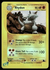 Pokemon Cards Rhydon 29/144 Reverse Holo Skyridge Rare DMG on eBay