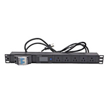 19" Server Rack PDU Power Strip 5 Outlet 32A 8000W Voltmeter Ammeter Wattmeter