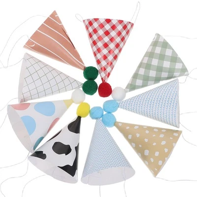 9 Pcs Chapeau Fete Chapeaux De Fête D'anniversaire Pour Les Enfants - Photo 1/4