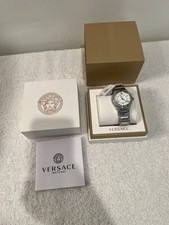 VERSACE New Landmark Lady Silver Watch VEAW001 W BOX AUTHENTIC NO ISSUES WHITE !