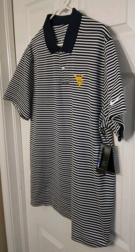 West Virginia University Nike Dri-Fit Men's Short Sleeve Golf Polo Shirt Size XL - Picture 14 of 16