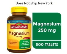 Nature Made Magnesium Oxide 250 mg Tablets, Dietary Supplement, 300 Count