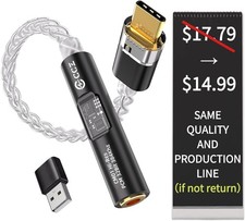 USB C DAC Audio Adapter with Headphone Amplifier, USB C to 3.5mm Audio Adapter