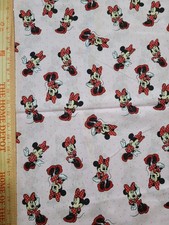 Minnie Mouse Cotton Fabric 45" Wide By The Yard