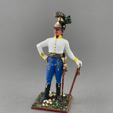 Painted Collectible tin soldier 60 mm 1/30, Austrian officer figure VID SOLDIERS