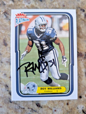 ROY WILLIAMS SIGNED DALLAS COWBOYS 2004 FLEER PLATINUM CARD# 57 w/COA
