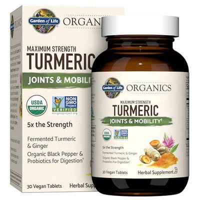 Garden of Life Organics Maximum Strength Turmeric Joints and Mobility Support 30