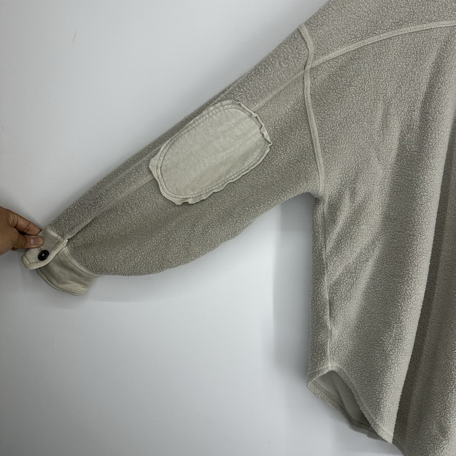 Free People Ruby Jacket Shacket Medium STONE Over… - image 13