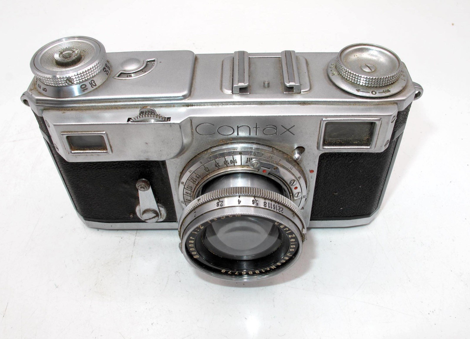 *READ* CONTAX IIa RANGEFINDER W/ COLLAPSIBLE ZEISS JENA SONNAR 5cm F/2 & CASE