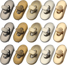 15 Pieces Twist Lock Fastener Purse Turn Locks Clasp Bag Closure Metal Clip Hard