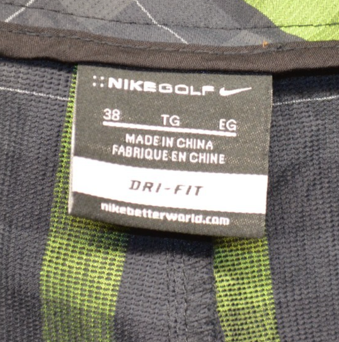 Nike Men's Golf Shorts Black/Green DRI-FIT Size 38 - Picture 4 of 9