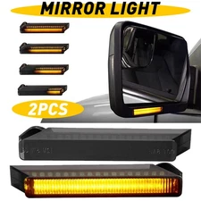 Sequential LED Side Under Mirror Turn Signal Lights Len For Ford F-150 04-14 EAH