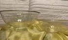 Vintage Set Of 2 Pyrex Clear Glass White Lace Colonial Mist 2.5Qt #325 4Qt #326
