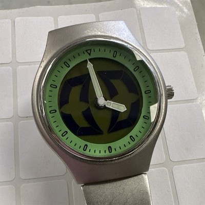 Exc FOSSIL Very Rare Vintage Big Tic JR-7859 Green QUARTZ Very