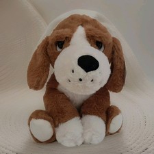 10" Sitting Plush Hound Dog Stuffed Animal Plushie NEW