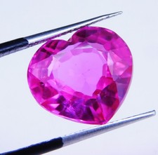 10.85 Ct Natural Rose Pink Sapphire Certified Heart Cut Loose Gemstone