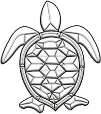 Clear Beveled Glass Sea Turtle Bevel Cluster for Stained Glass Work