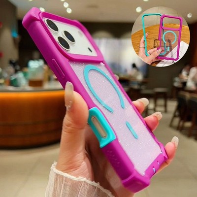 Mag Safe Case For iPhone 16 17 Pro Max Ergonomic Glitter Shockproof Rugged Cover
