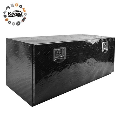 Aluminum Truck Underbody 42'' Tool Box Trailer RV Storage Under Bed Black
