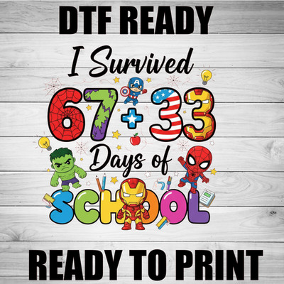 DTF Heat Transfer   Ready to Press, Full Color Design