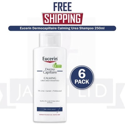 Eucerin DermoCapillaire Calming Urea Shampoo 250ml- PACK OF 6-EXP-07/2028