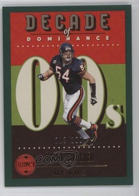 2023 Panini Legacy Decade of Dominance Green /100 Brian Urlacher #DOD-2 HOF p8v