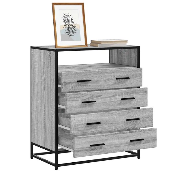 Schubladenschrank Grau Sonoma 70 X 41 X 83,5 Cm Holzwerkstoff-image