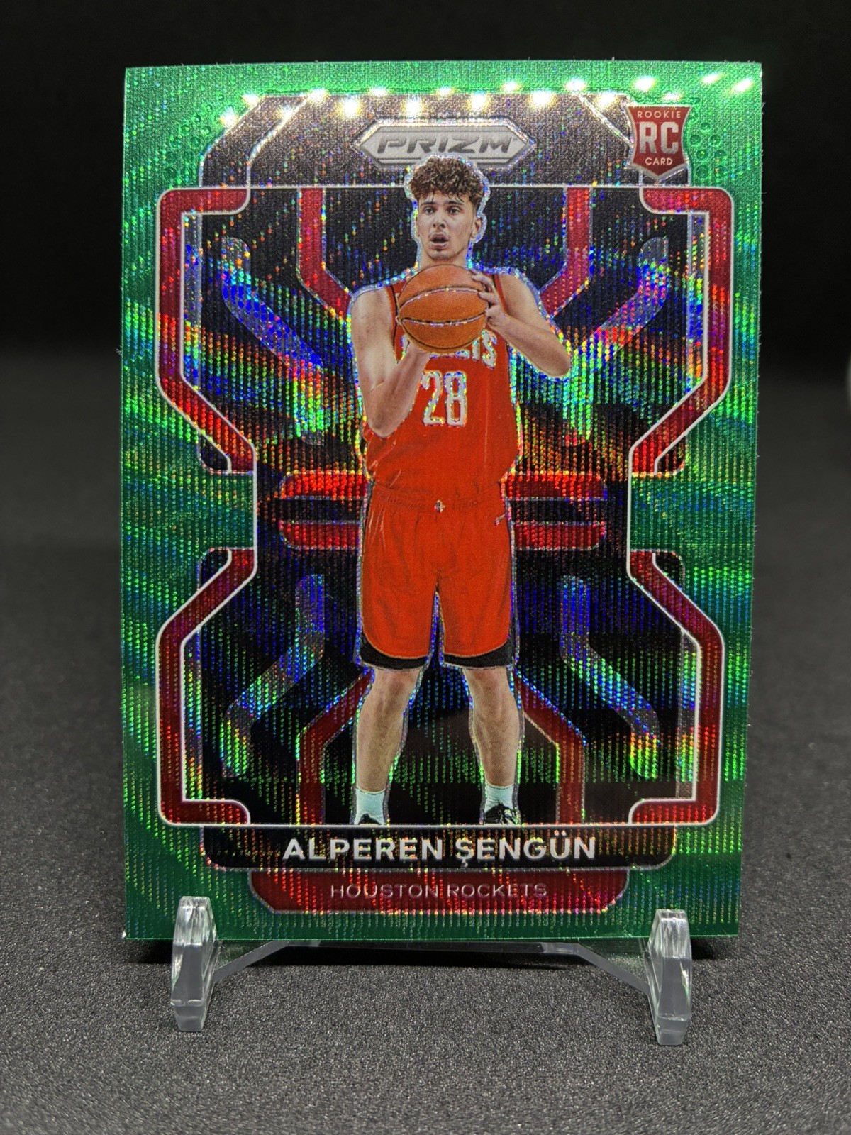 Alperen Sengun 2021-22 Panini Prizm Green Wave Rookie Card (RC) # 318