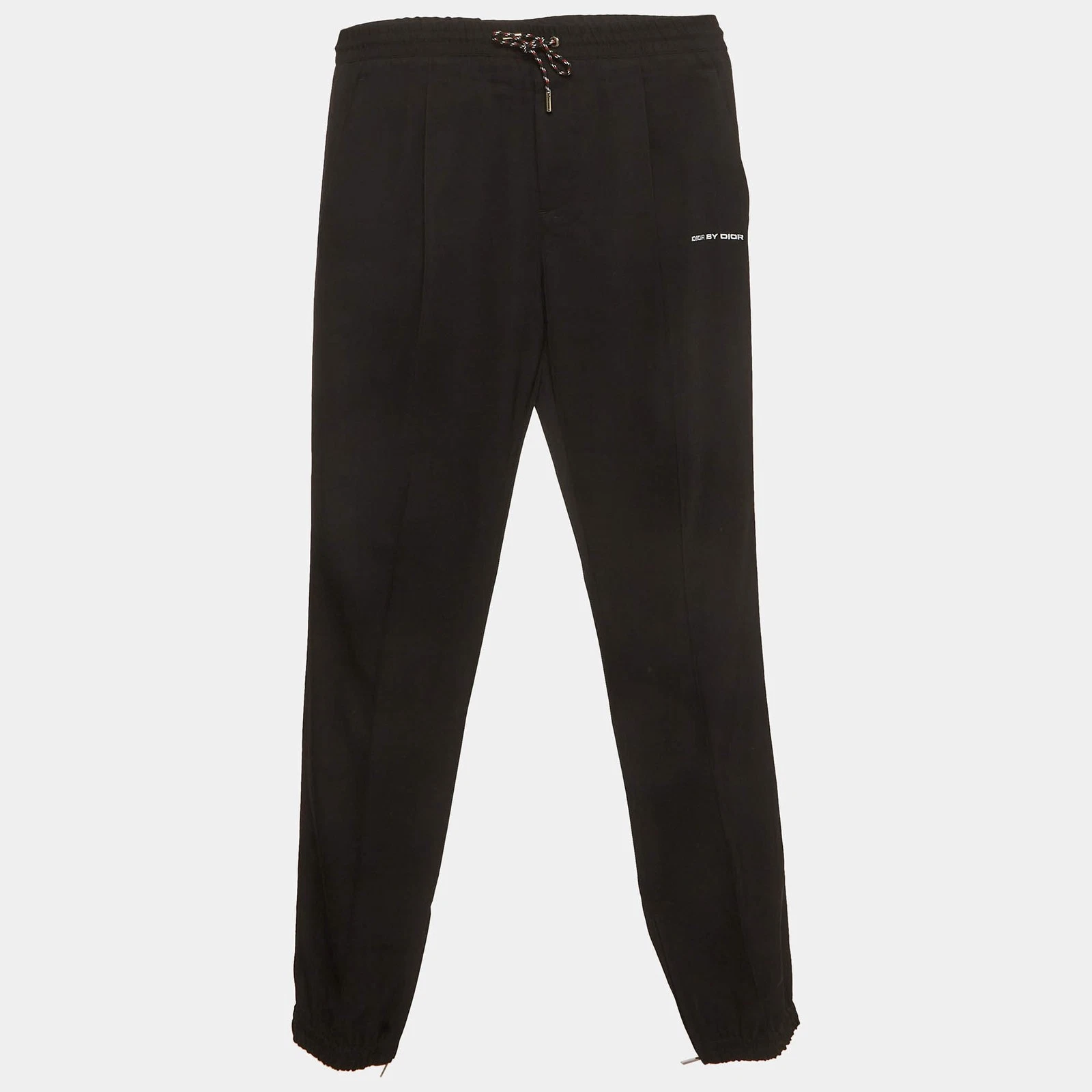 Dior Homme Black Gabardine Logo Embroidered Jogger L