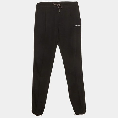 Dior Homme Black Gabardine Logo Embroidered Jogger L