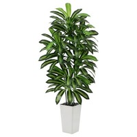 KüNstliche Drachenbaum Pflanze 150Cm Dracaena Kunstpflanze Wohnraumdeko Mit Topf
