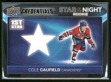 2021-22 UD Credentials Cole Caufield Star of the Night: First Star RC #1SR-2