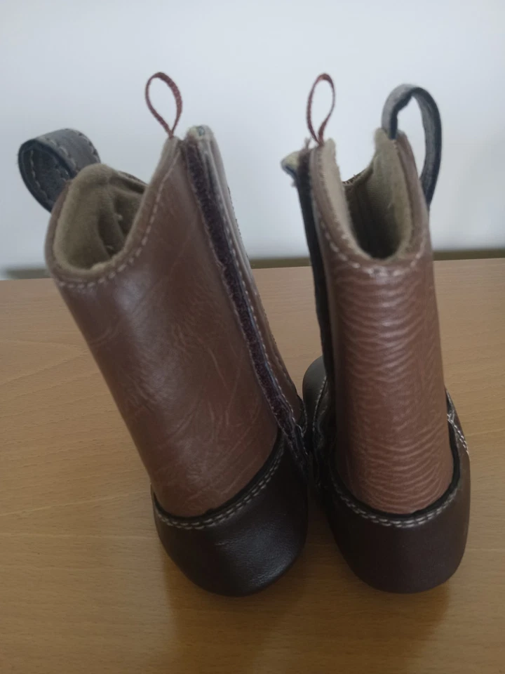 Botas Vaqueras Bebé Vaqueras Infantiles Mud Pie 0-6 Meses Marrón. Cuero sintético Foto 2 de 4