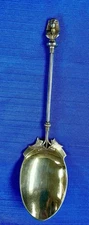 Gorham Sphinx Sterling Silver Serving Spoon 9¼″ – Egyptian Revival 1869 Antique