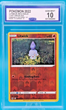 Litwick Reverse Holo - 024/196 - Lost Origin Pokemon 2022 GEM MINT 10 Graded CCG