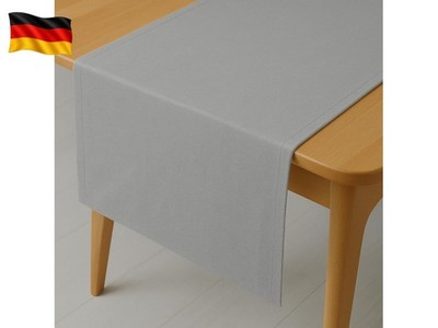 DecoHomeTextil Leinen Optik Tischläufer Läufer Eckig 40 x 140 cm Hellgrau A